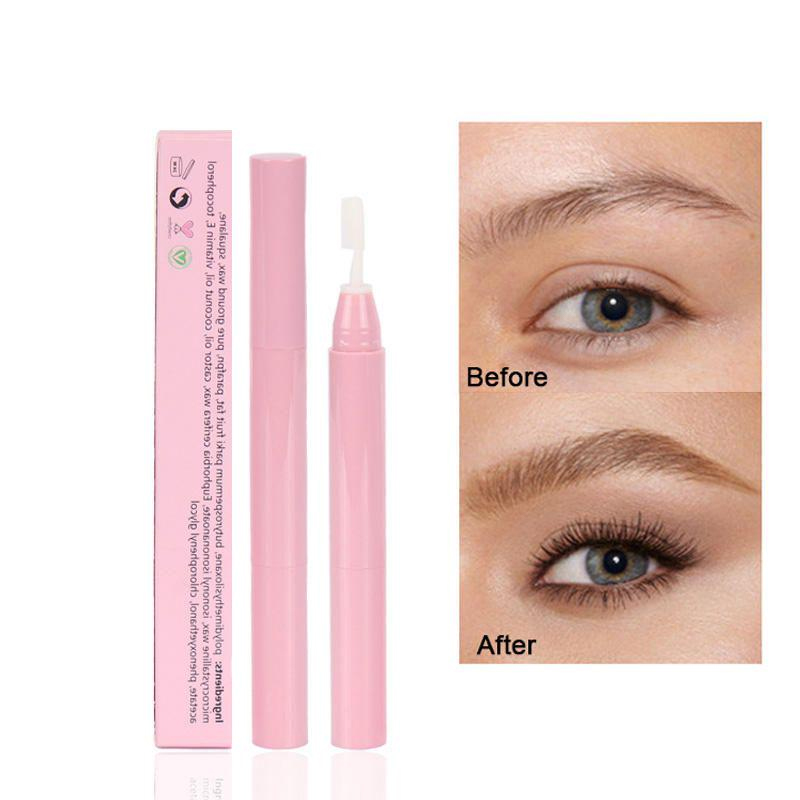 Double Heads Eyebrow Gel Pen White Eye Brows Pen Eyebrow Gel Waterproof Vegan Styling Eyebrow Soap na may Brush