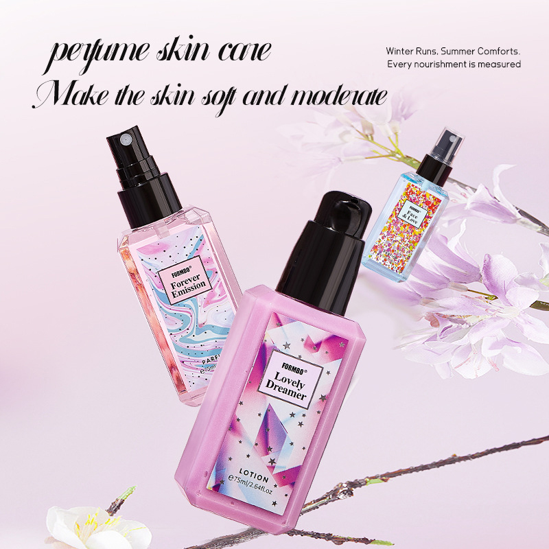 Set ng Pabango Gift Set Cologne Lasting Fragrance Body Spray at Body Lotion na 75mL+75mL Set