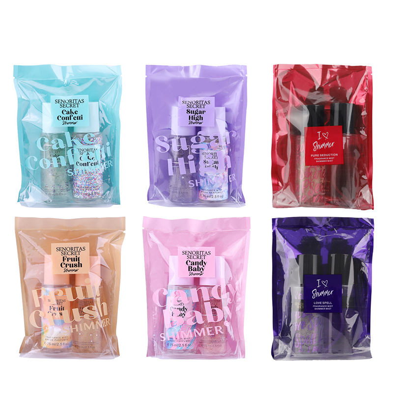 I-customize ang logo Body Mist Collection Perfume Body Spray Secret Body Mist Set 75ml*2