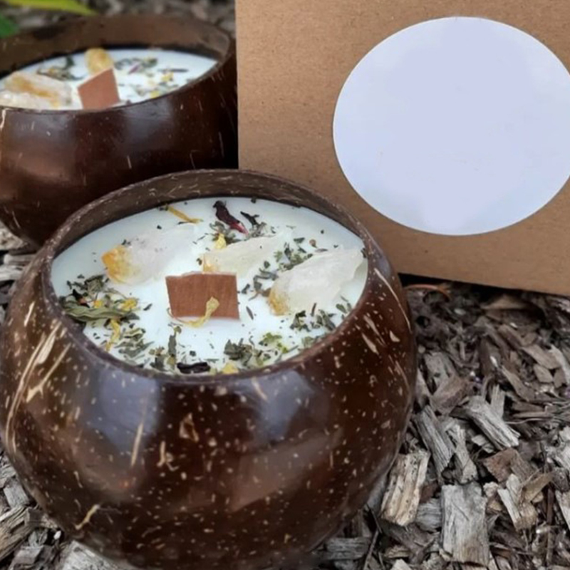 200g Aromatherapy Soy Wax Candle Natural Coconut Shell Mahabang Silid-tulugan Atmosphere Kahon ng Souvenir na Regalo ng Kaarawan ng Babae