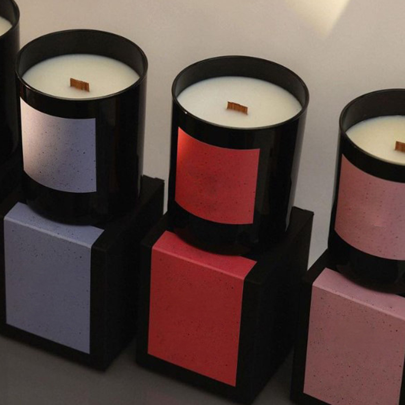 220g Thick-bottomed Cup Eco-friendly Walang usok na Wood Core High-end na Gift Box Plant Plant Essential Oil Soy Wax Scented Candle